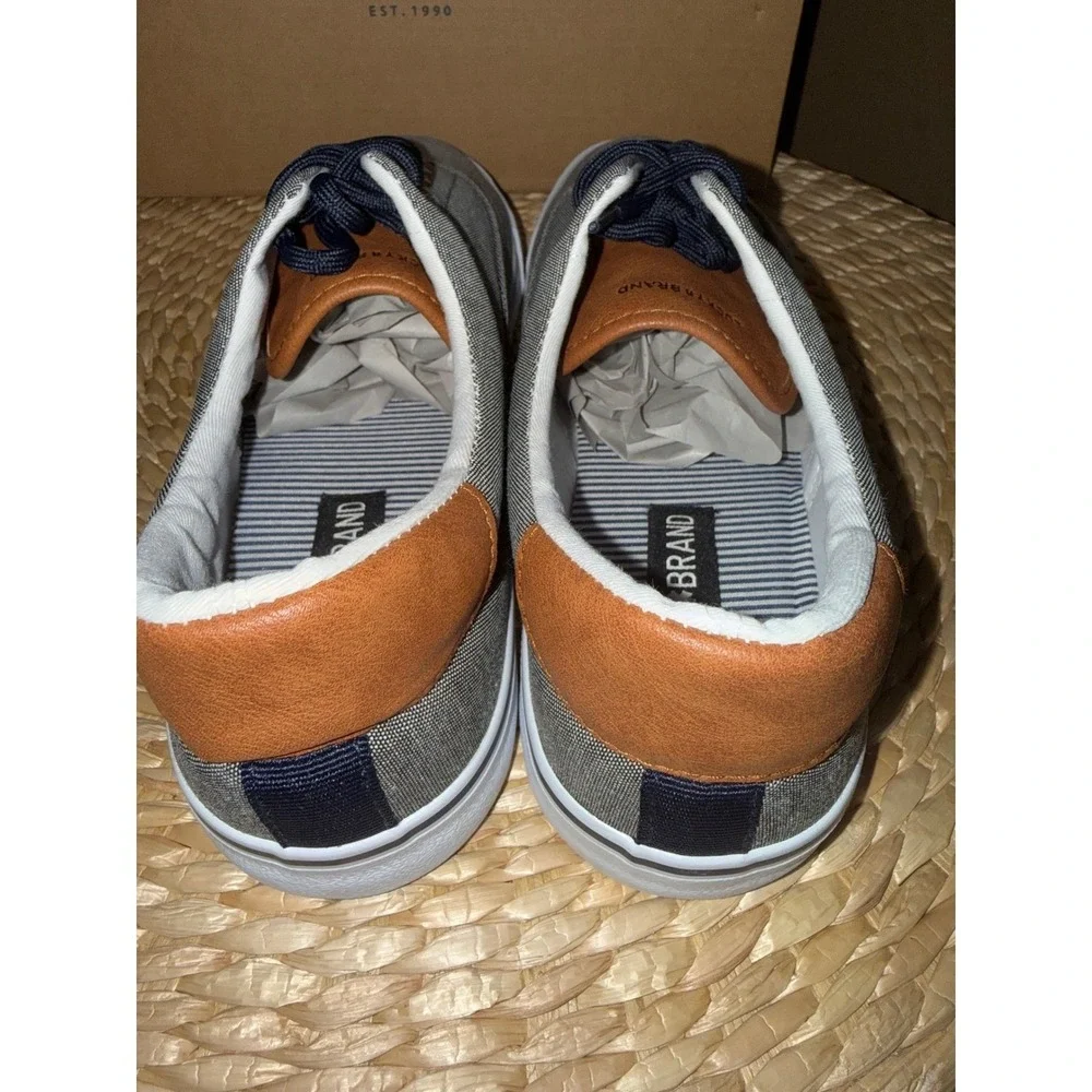 Lucky‎ Brand Canvas Sneakers Gray Navy Lace-Up Men's Size 9.5 NIB